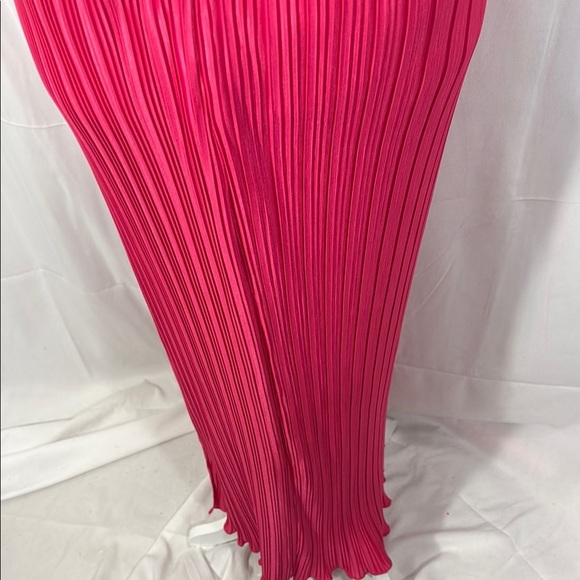 House of Harlow 1960 Pink Pleated Halter Sheath Dress Size M - Picture 8 of 9